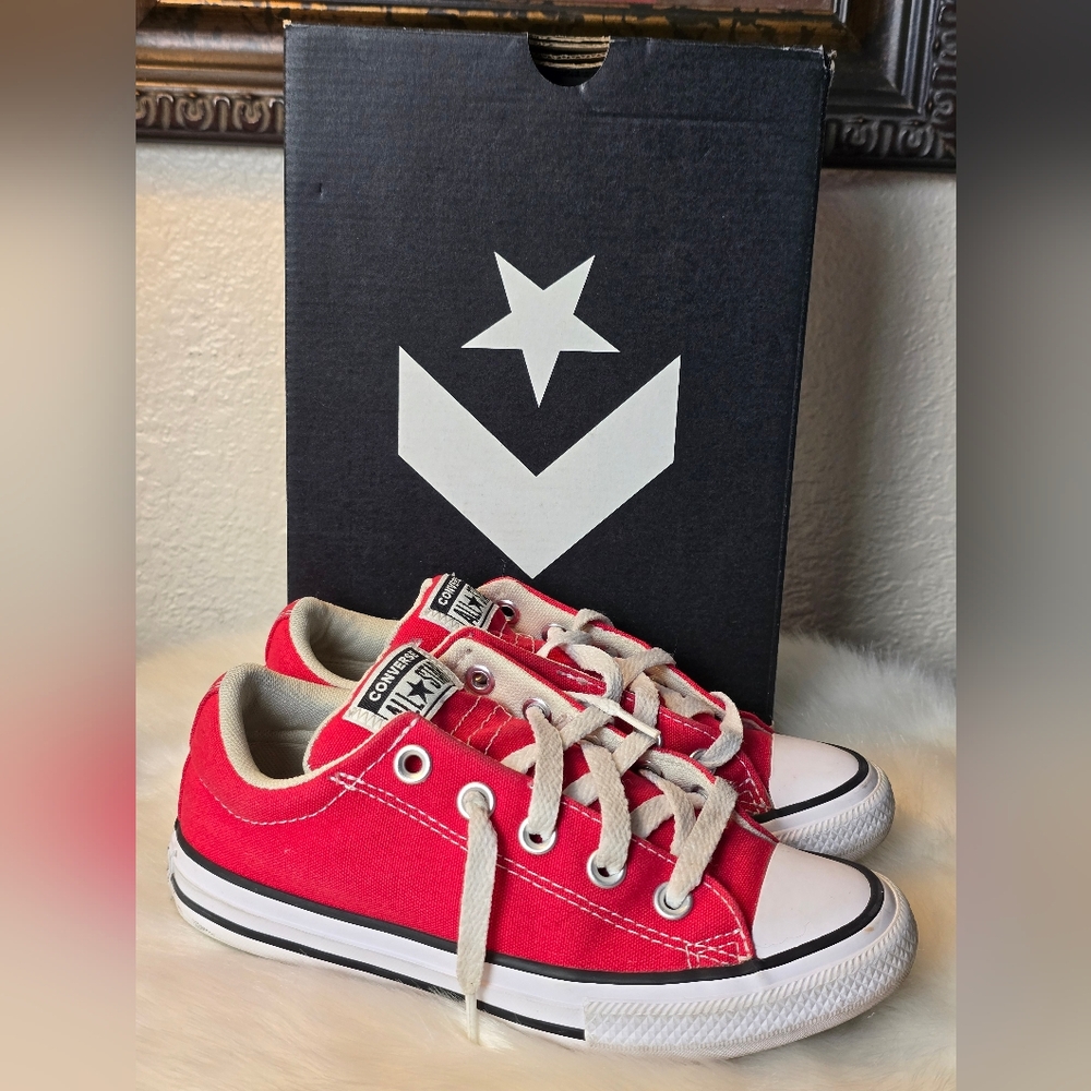 Converse All Star Street Slip On Unisex Kids Classic Red Sneakers